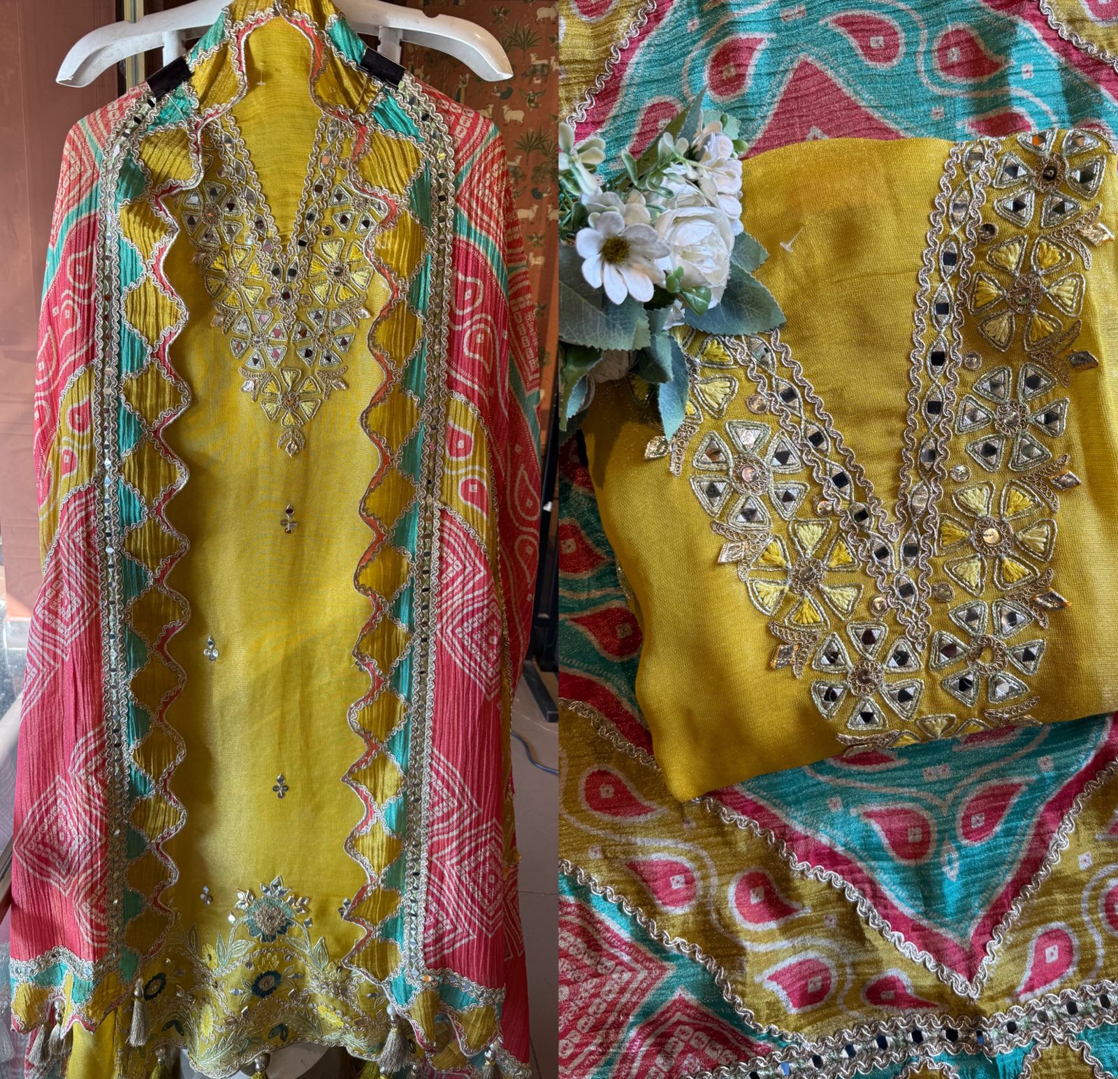 Plain tissue Unstitched shirt