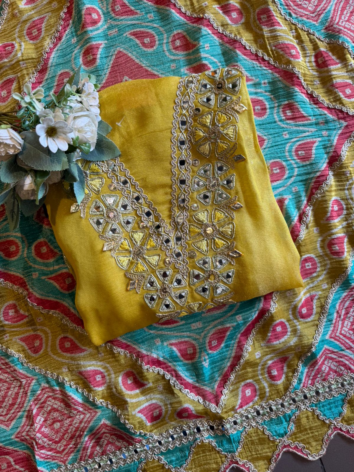 Plain tissue Unstitched shirt