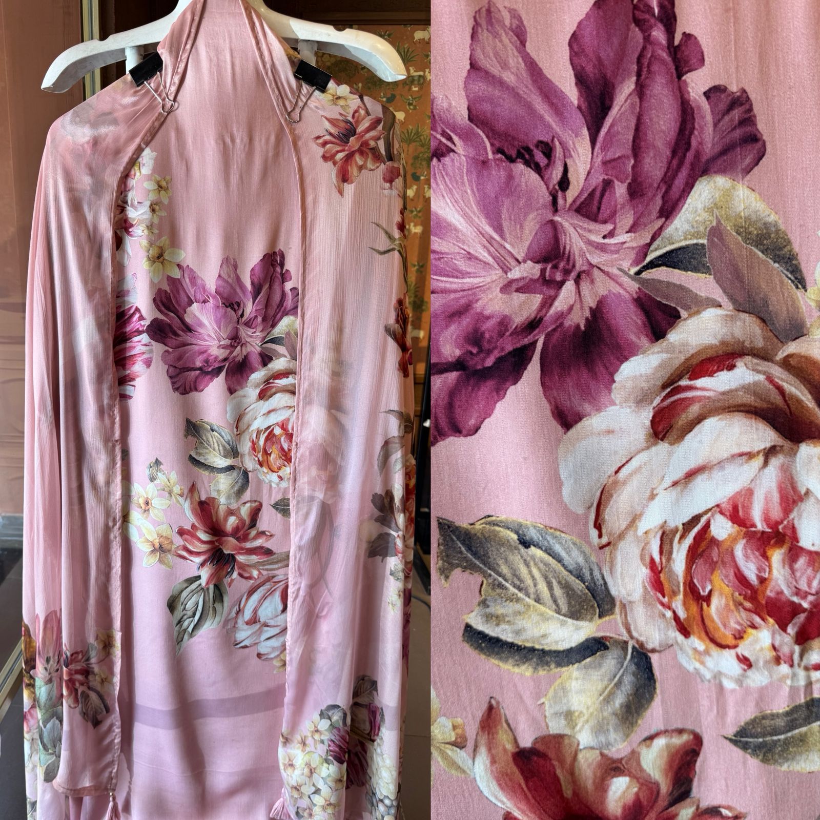 Luxe pure muslin soft unstitched suit