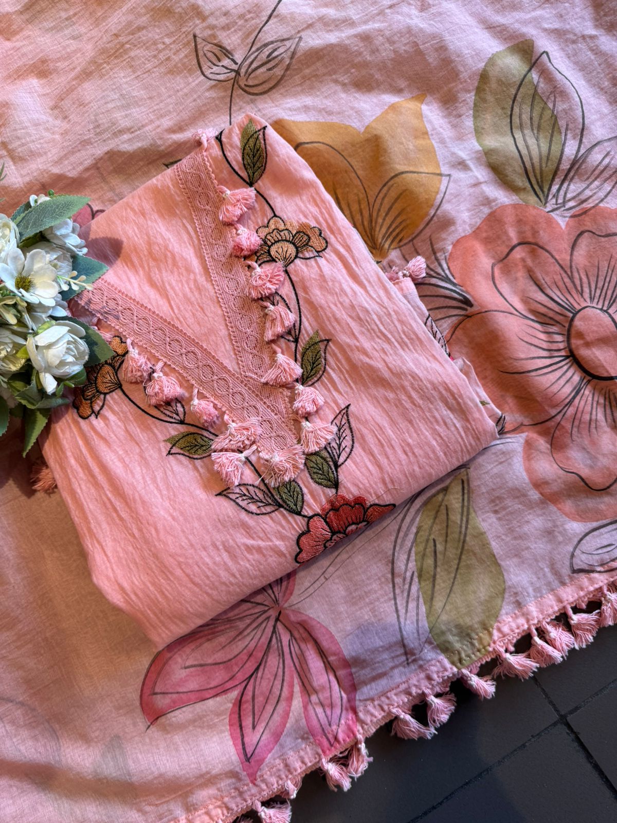 Soft pure Mul cotton unstitched suit