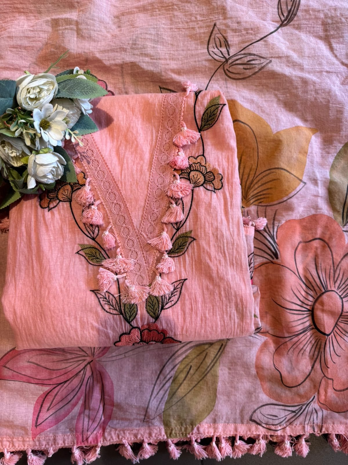 Soft pure Mul cotton unstitched suit