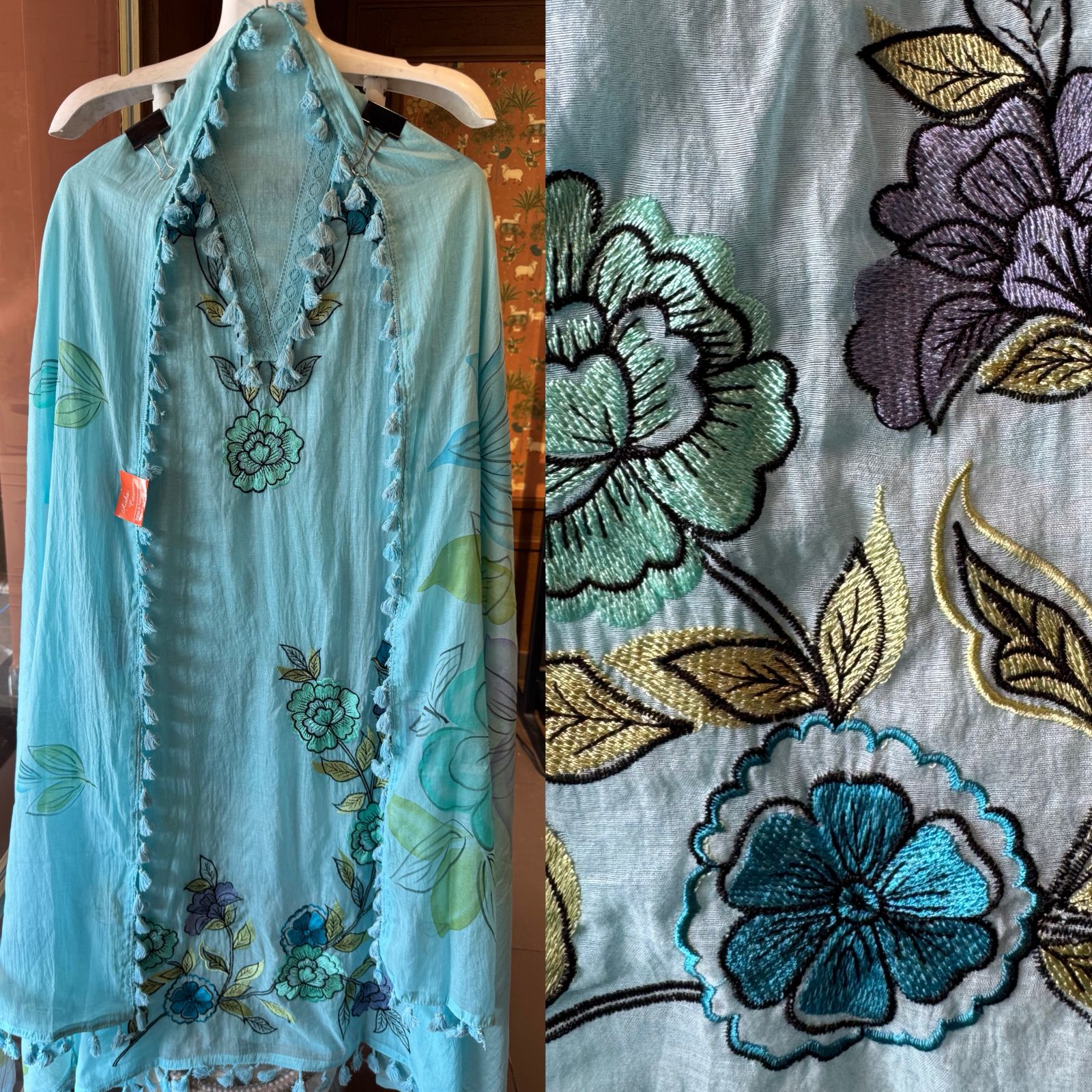 Soft pure Mul cotton unstitched suit