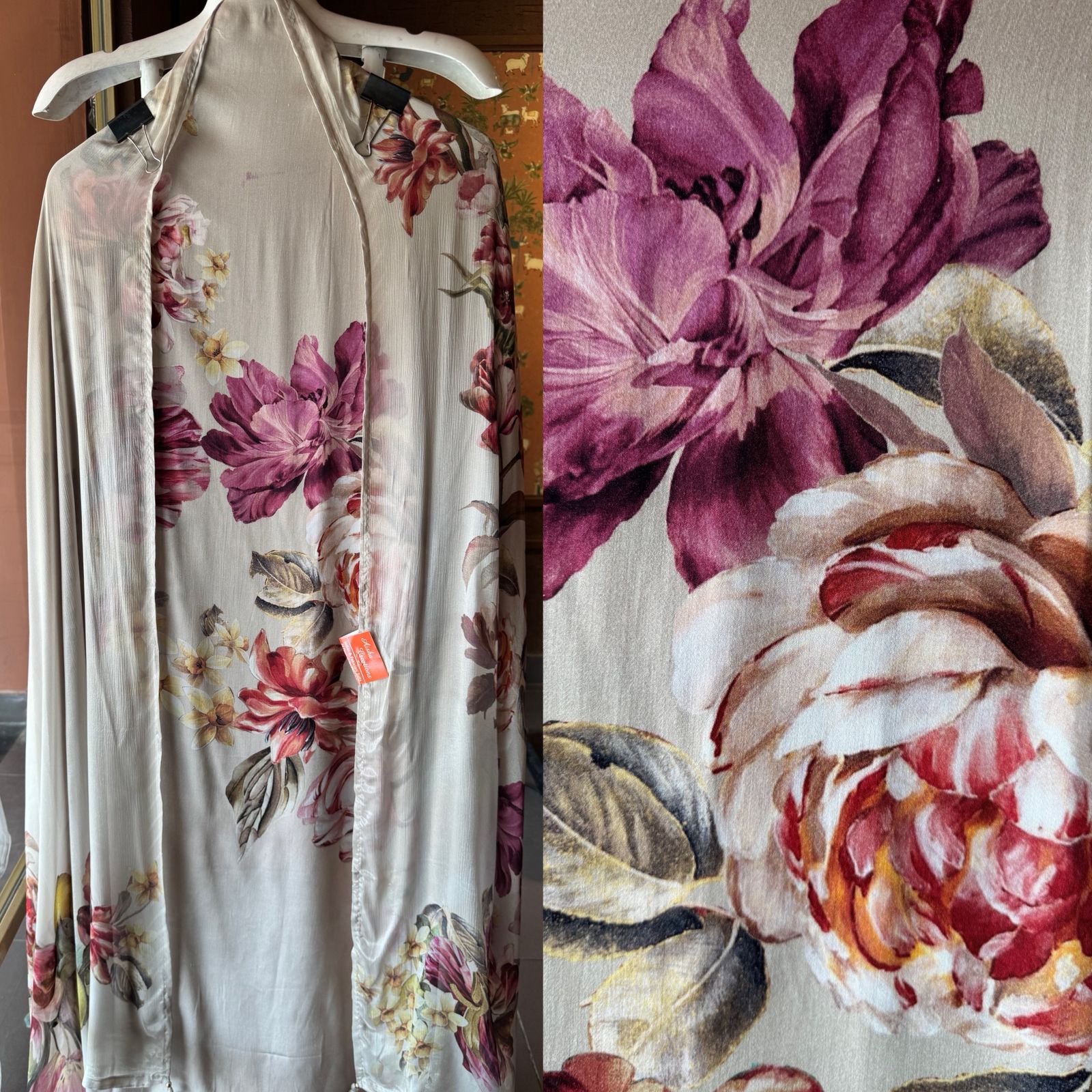 Luxury pure tissue silk Suit