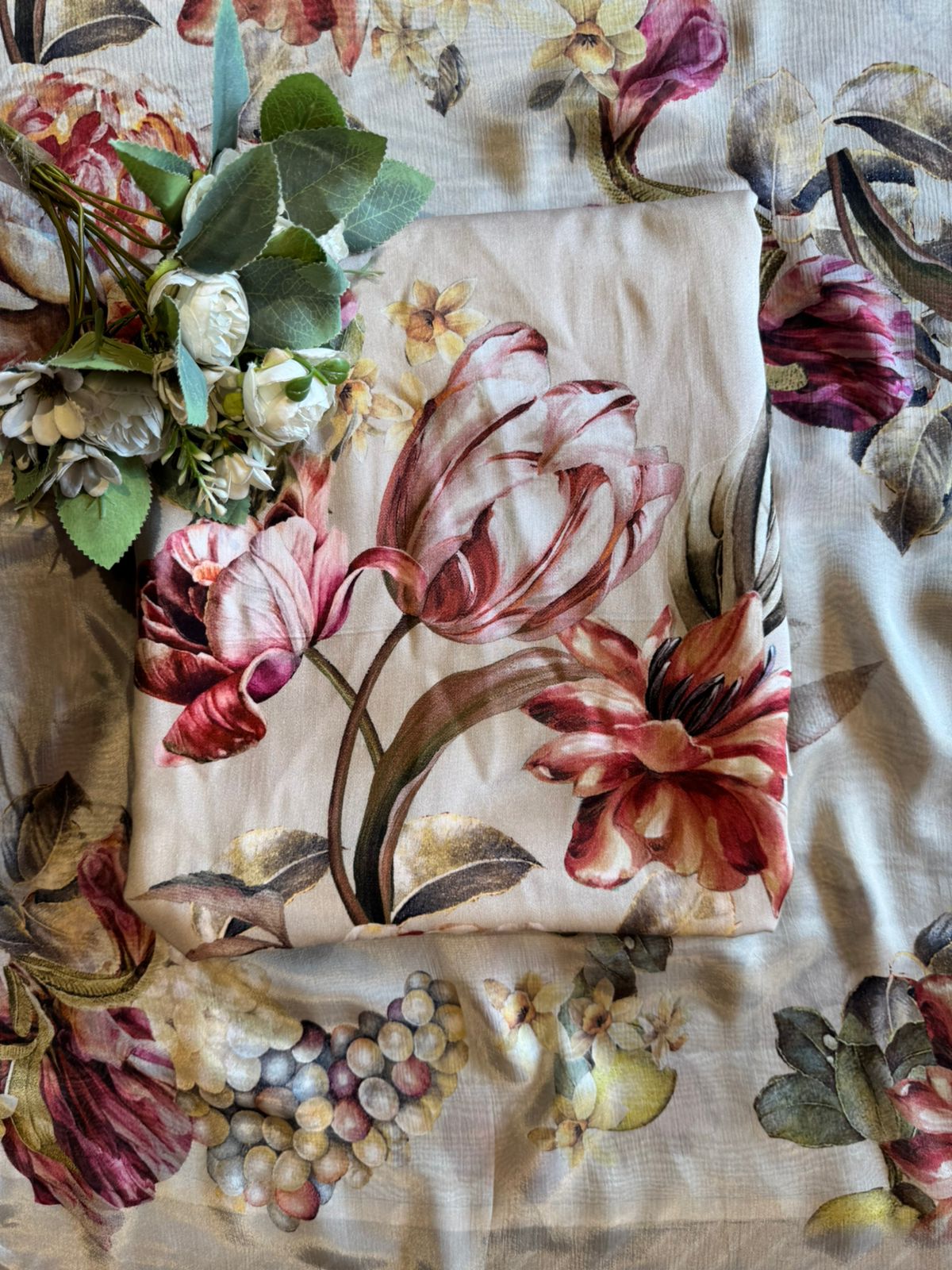 Luxury pure tissue silk Suit