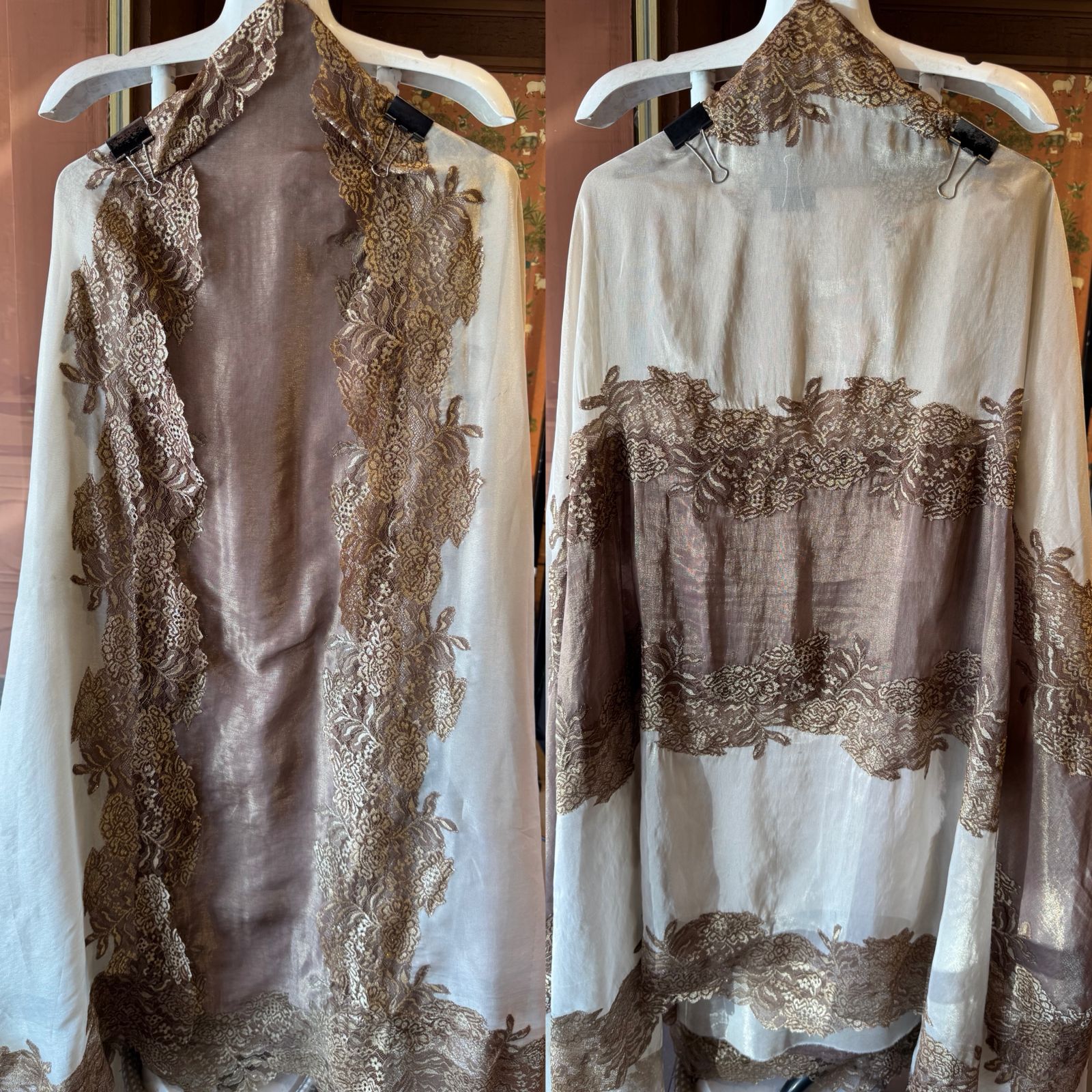 Luxury pure tissue silk unstitched suit