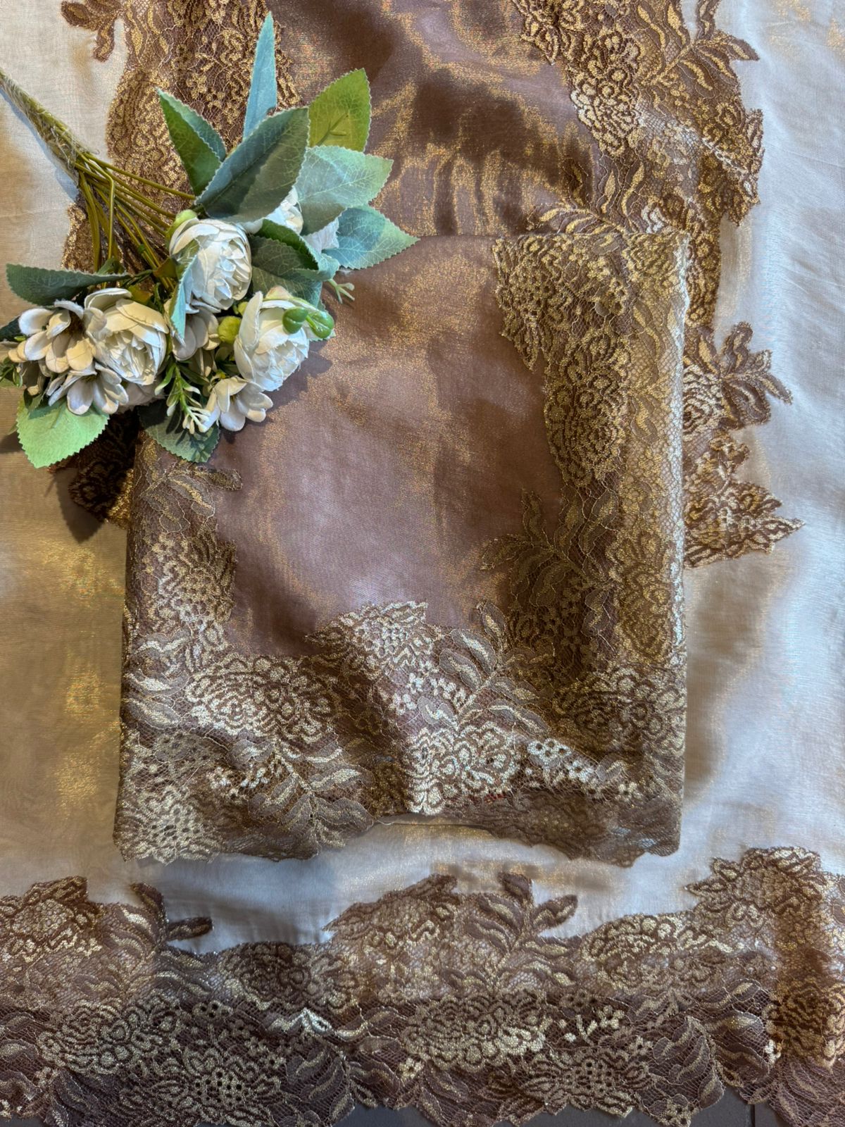 Luxury pure tissue silk unstitched suit