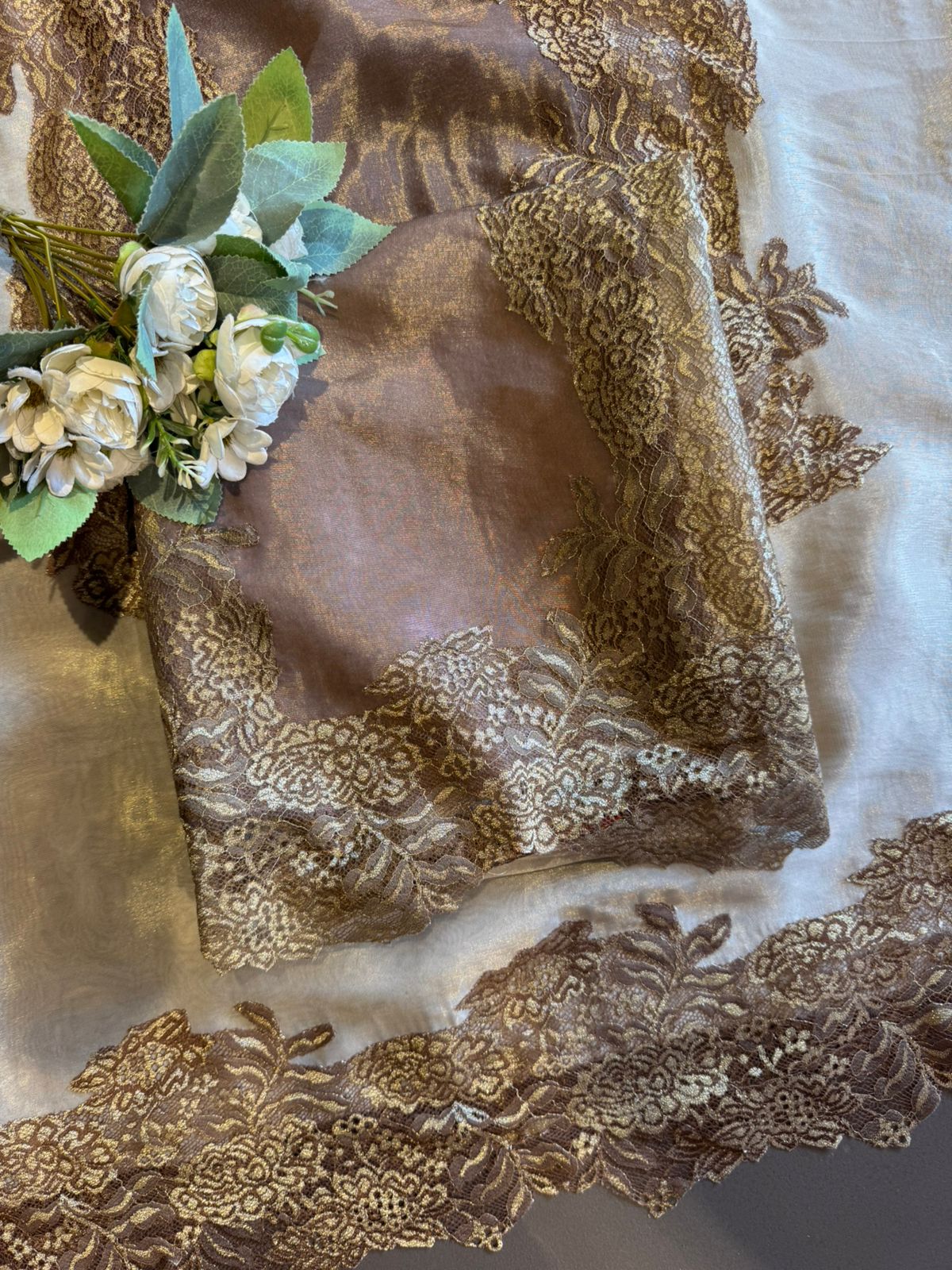 Luxury pure tissue silk unstitched suit