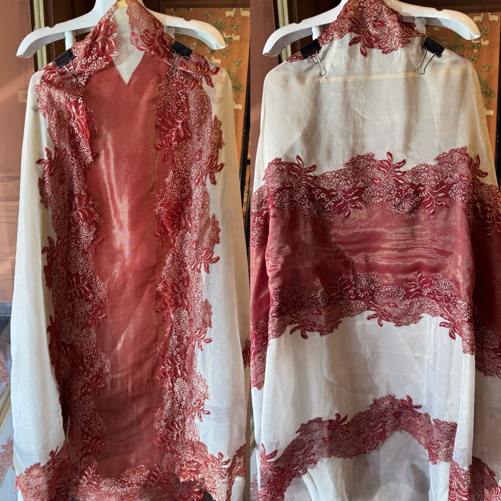 Luxury pure tissue silk unstitched suit