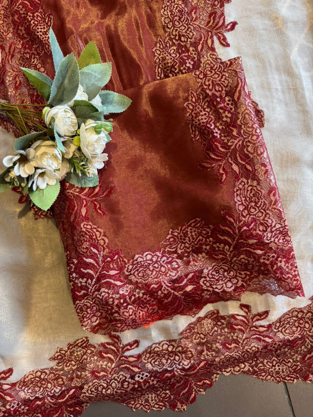 Luxury pure tissue silk unstitched suit