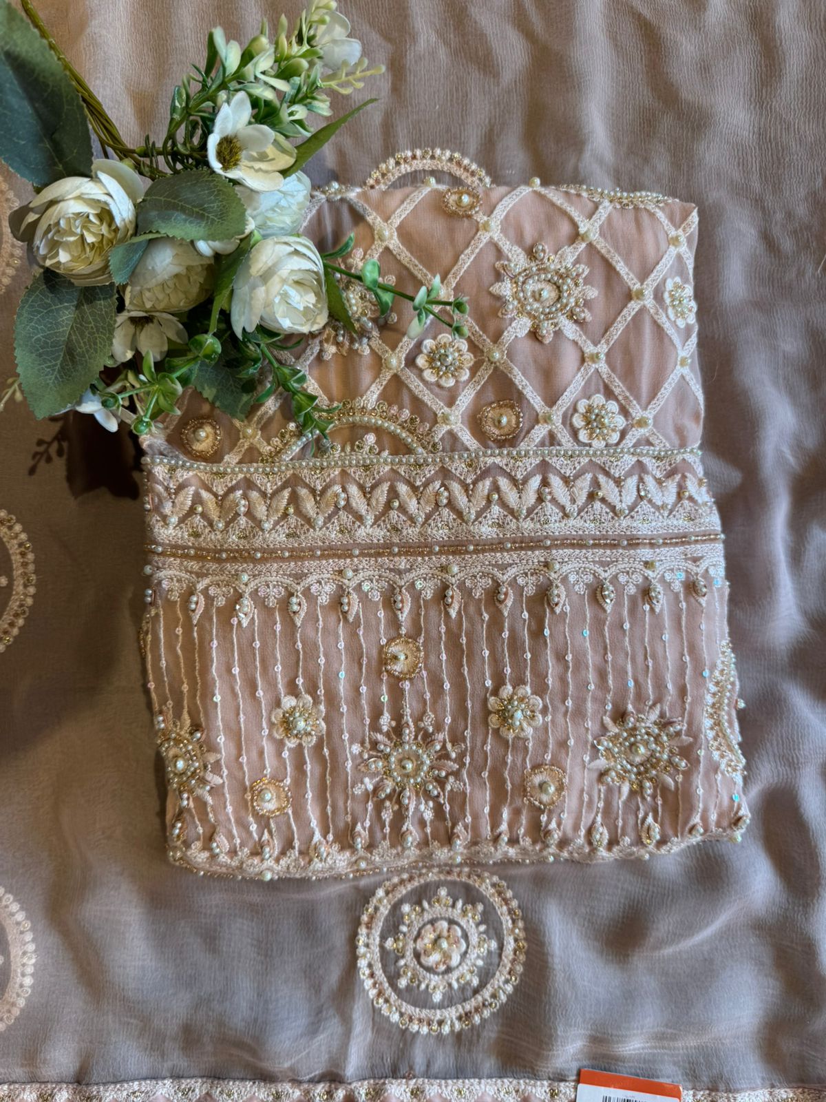 Royal Premium Georgette Embroidered Jaal Unstitched Suit