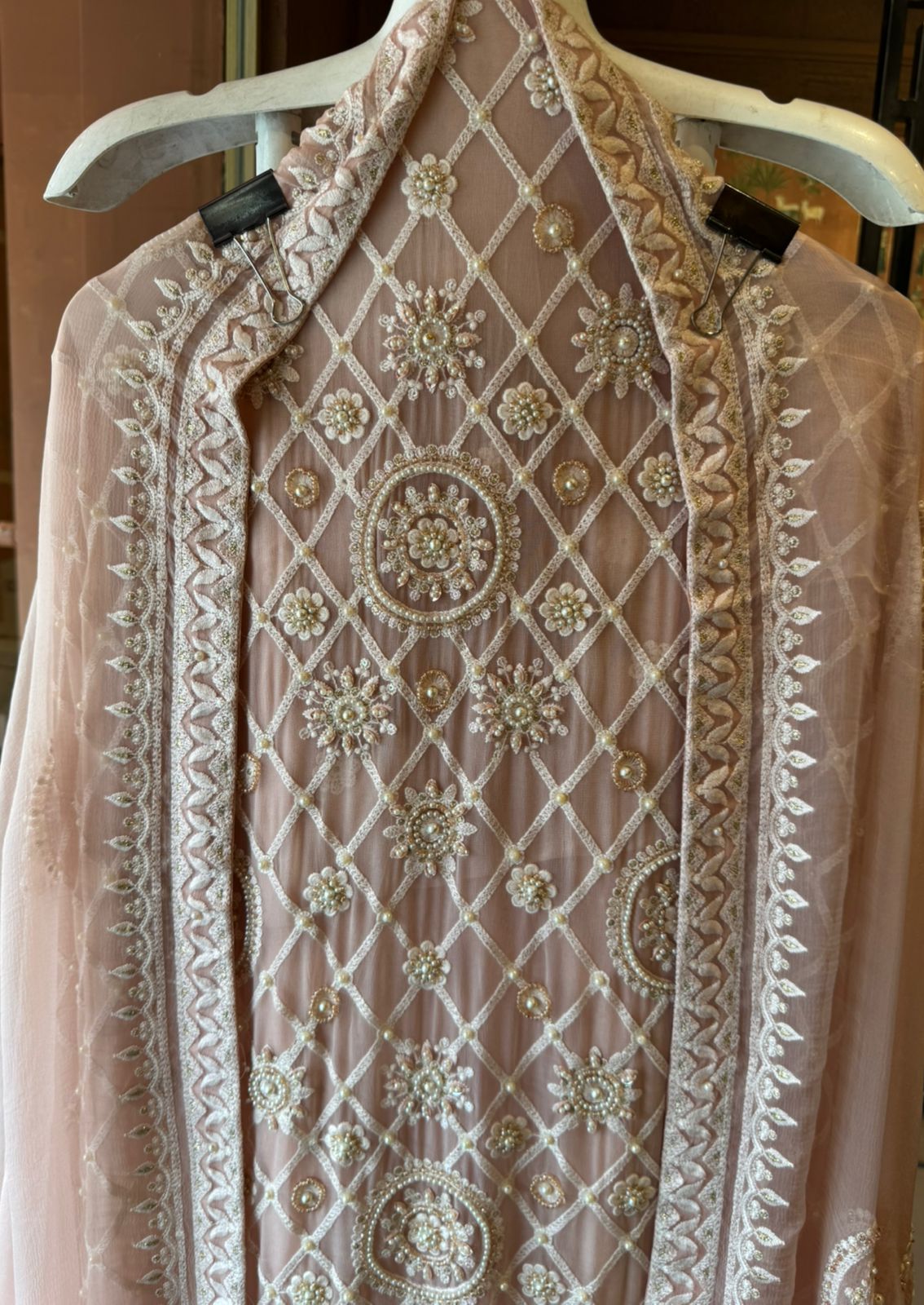 Royal Premium Georgette Embroidered Jaal Unstitched Suit