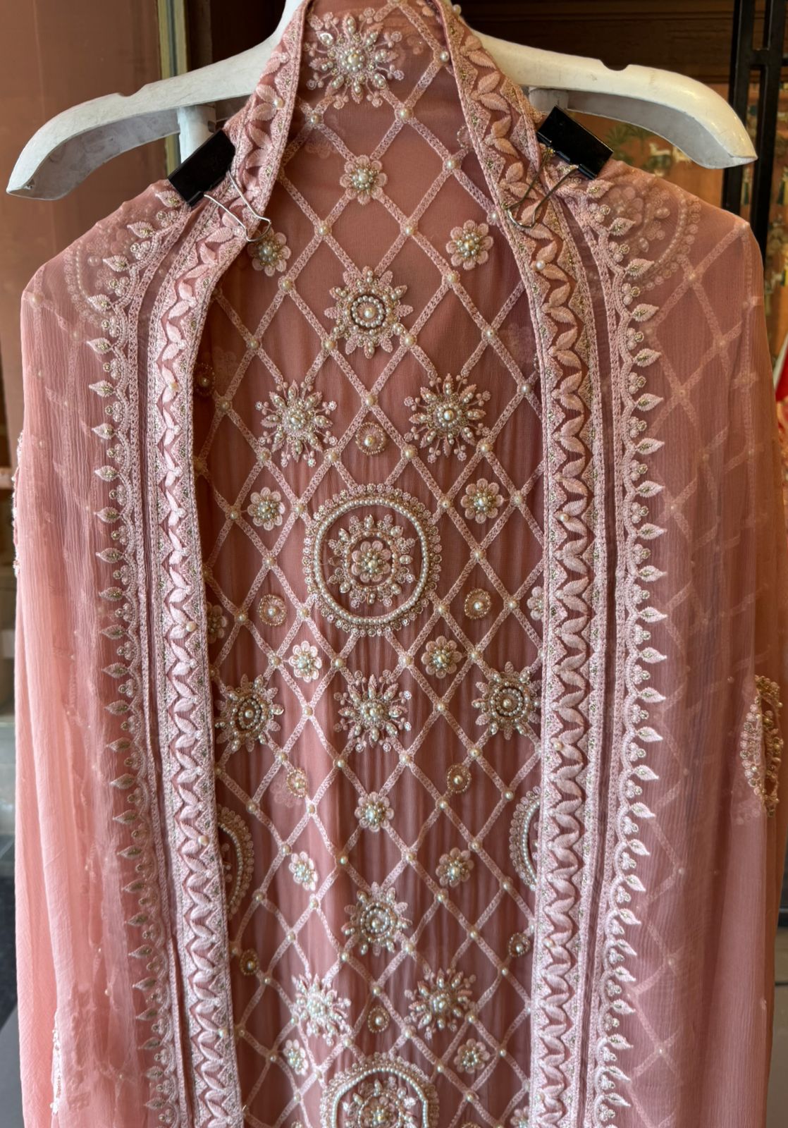 Royal Premium Georgette Embroidered Jaal Unstitched Suit