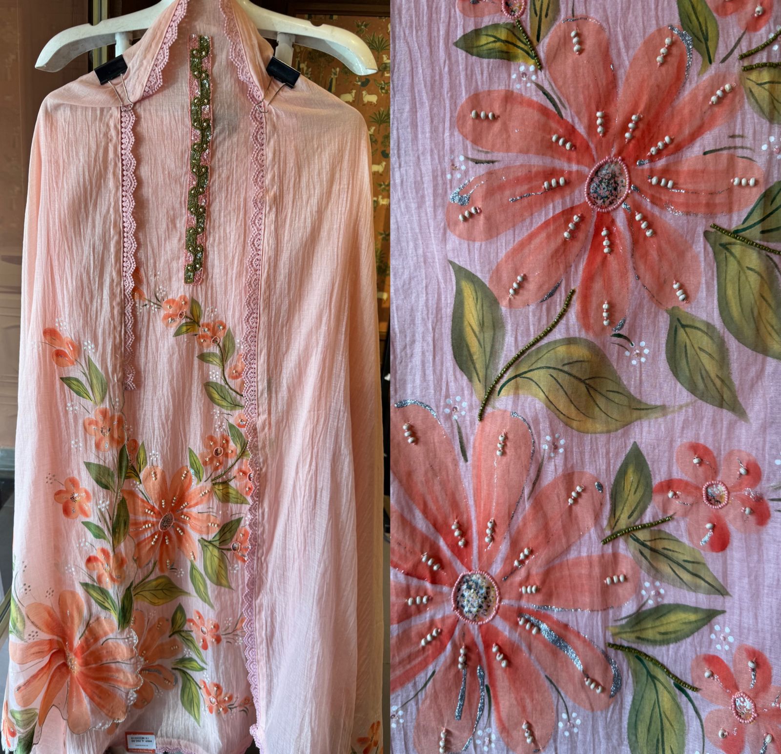 Lightweight Mul chanderi Unstitched suit