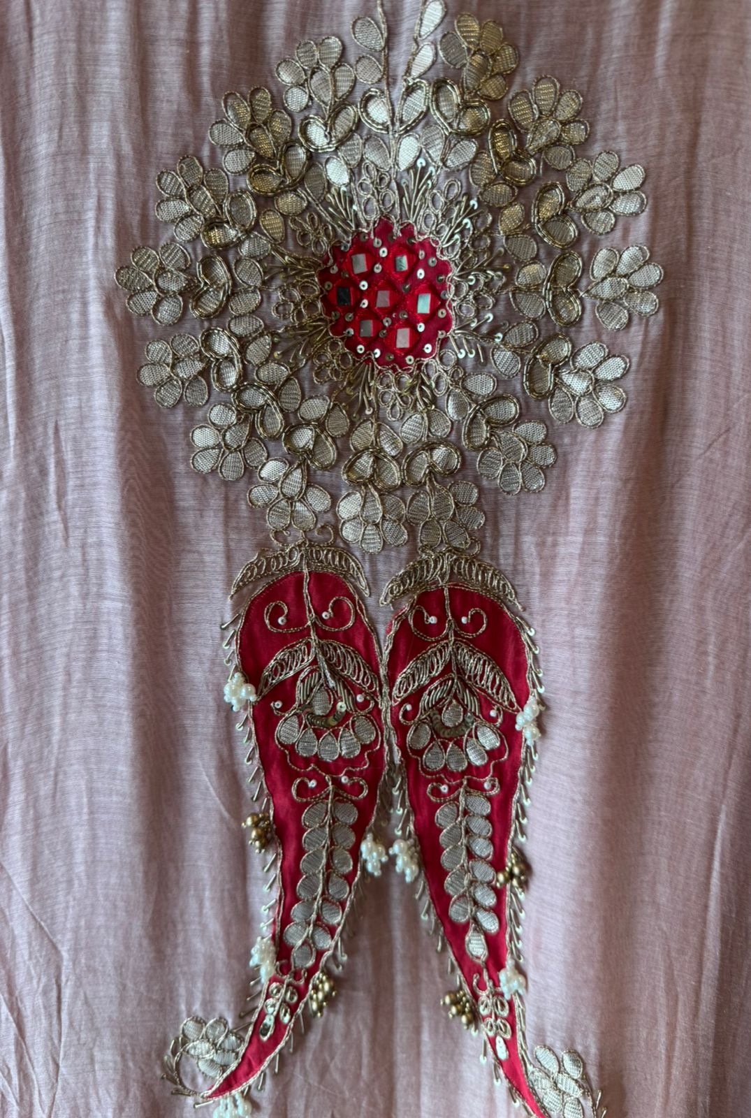 Rose Pink Handwork Kurta Set