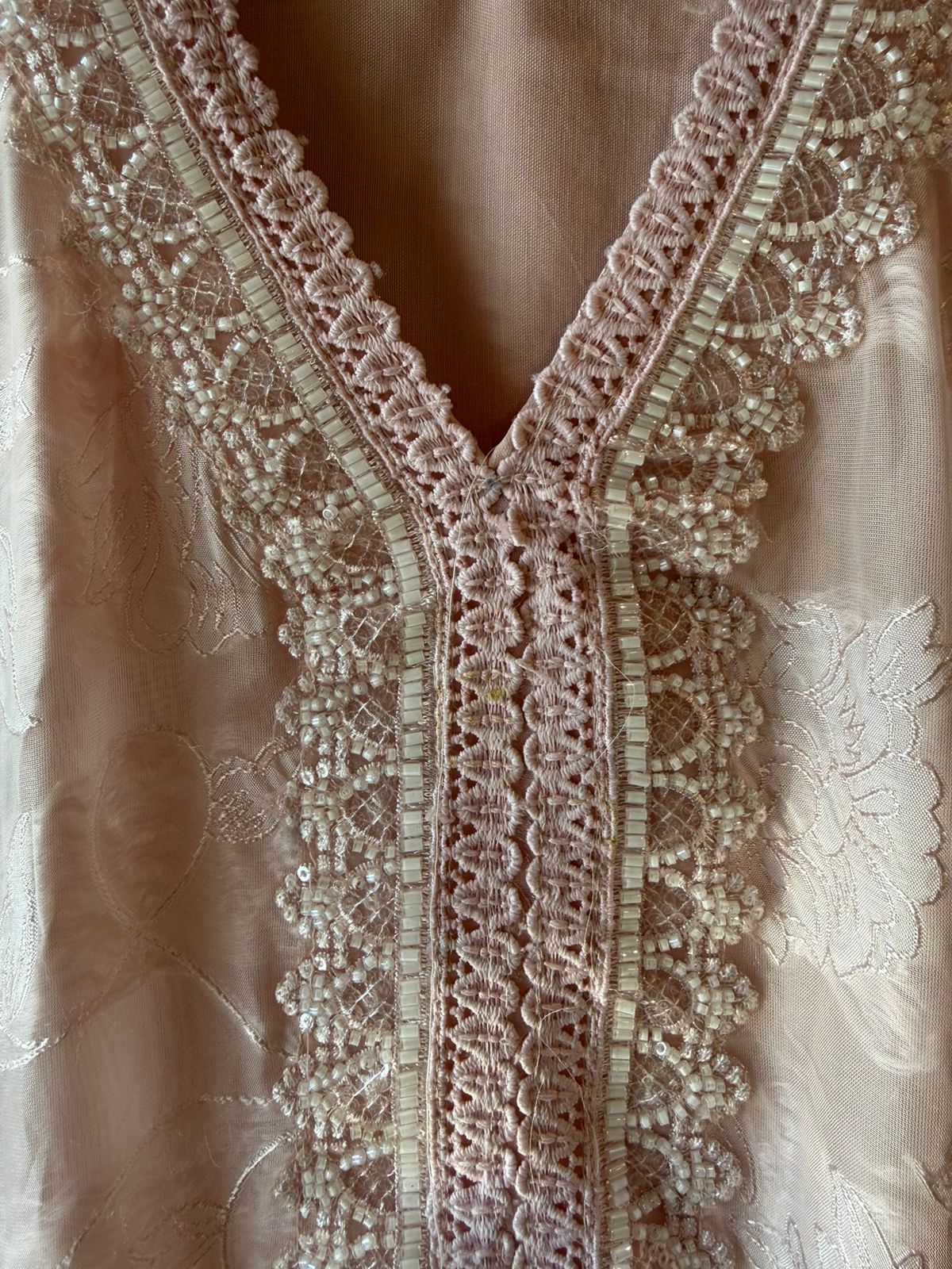 Floral Lace Elegant Unstitched Suit Set