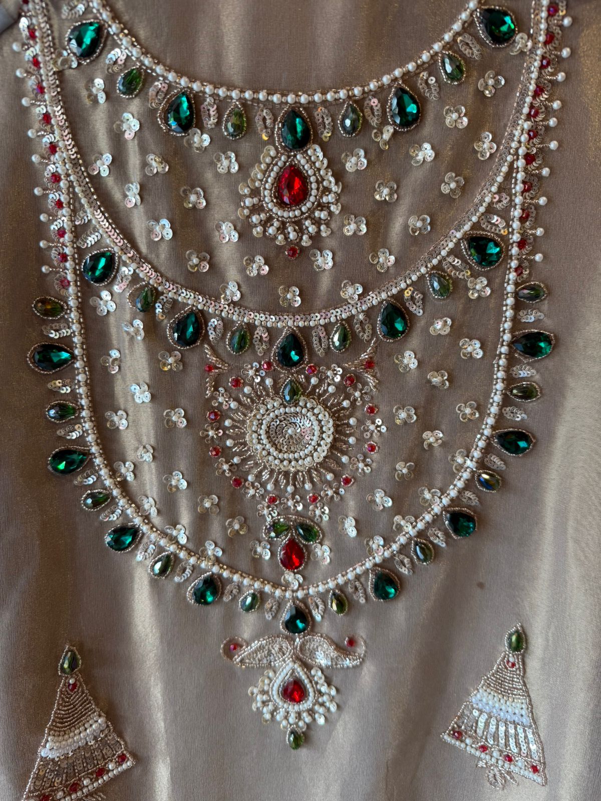 Pearl & Jewel Embellished Luxury Suit