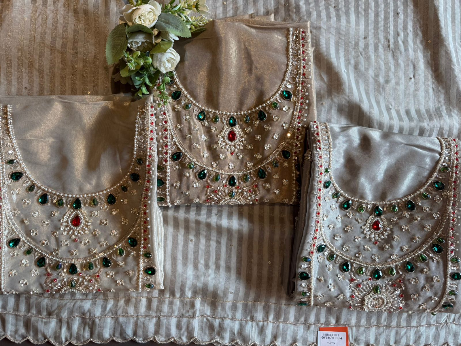 Pearl & Jewel Embellished Luxury Suit