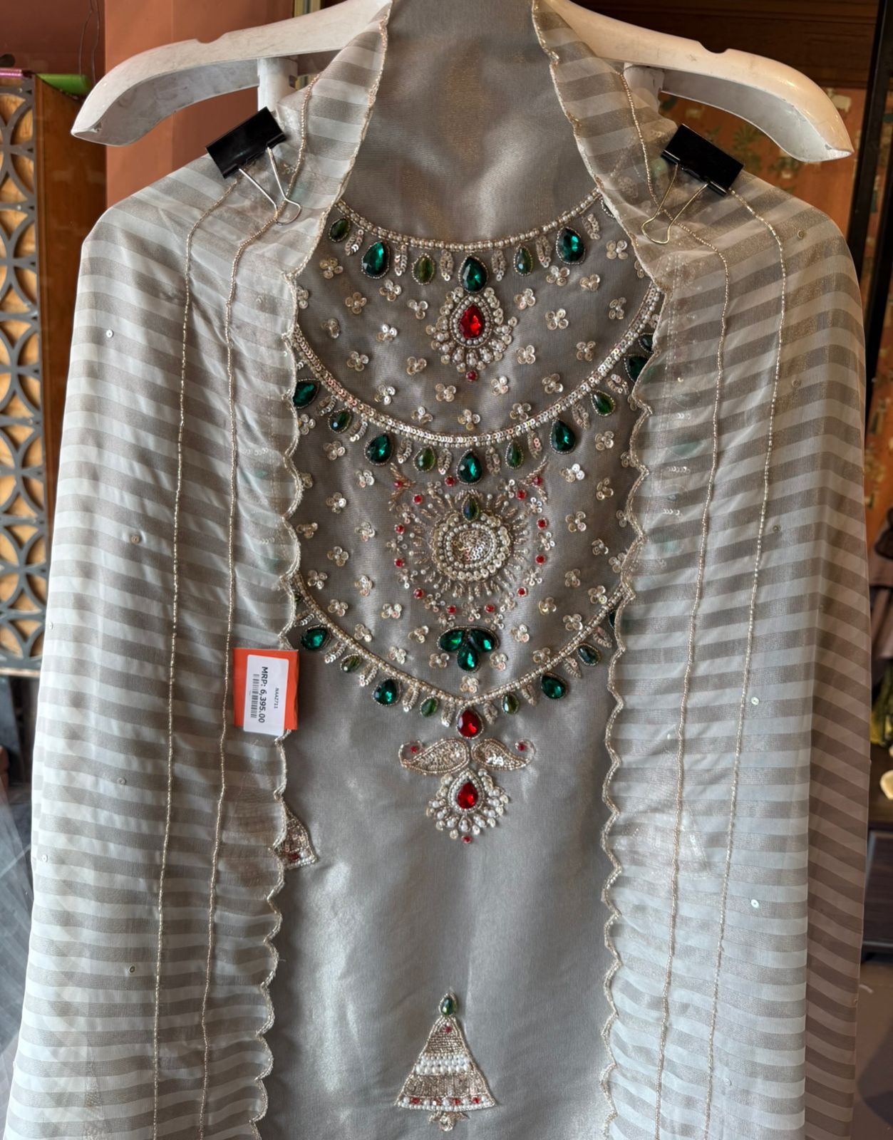 Pearl & Jewel Embellished Luxury Suit
