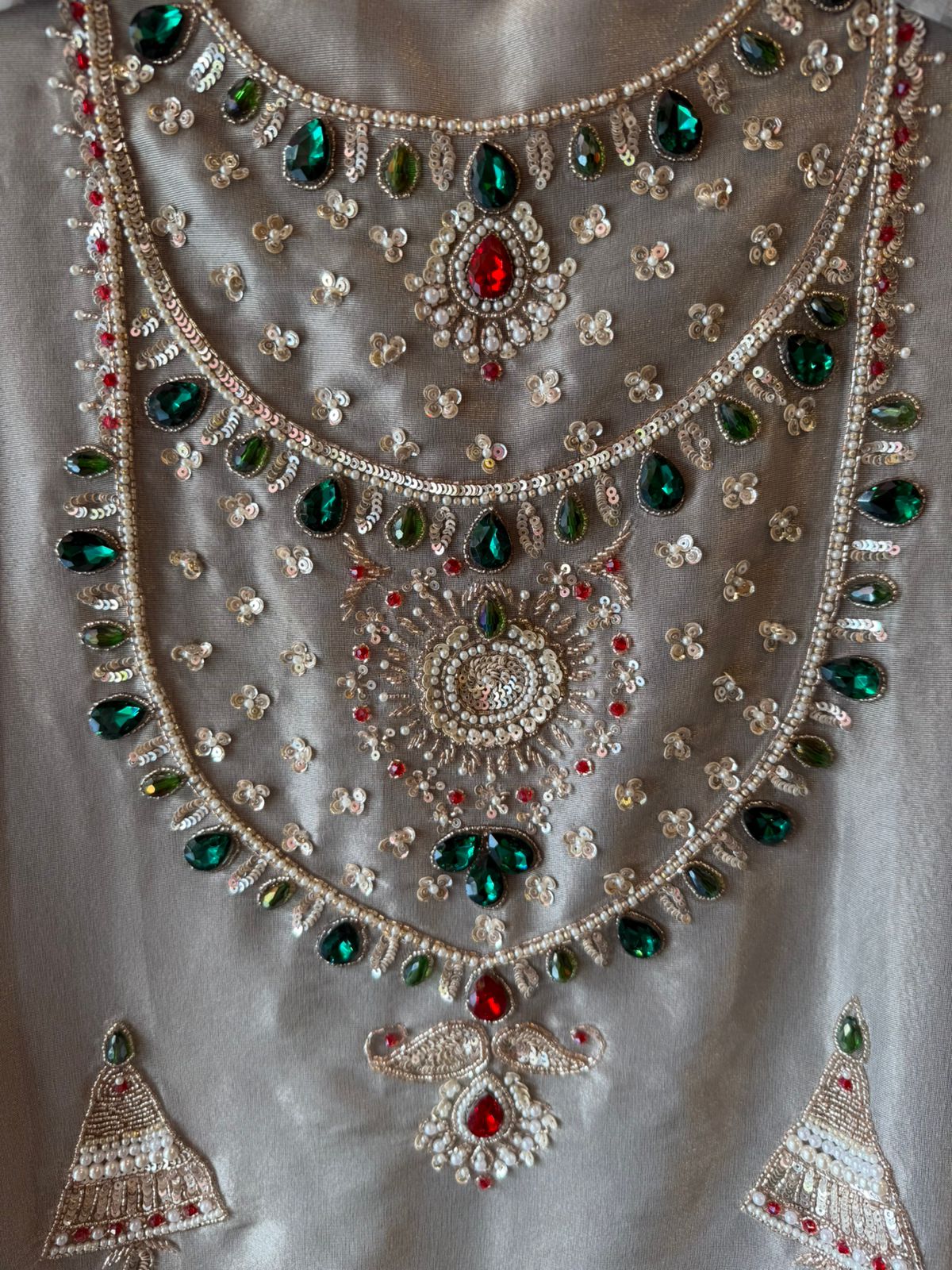 Pearl & Jewel Embellished Luxury Suit