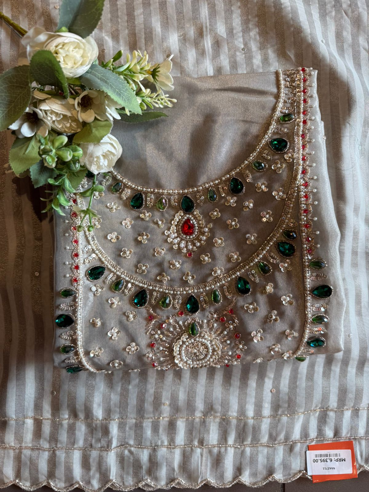 Pearl & Jewel Embellished Luxury Suit