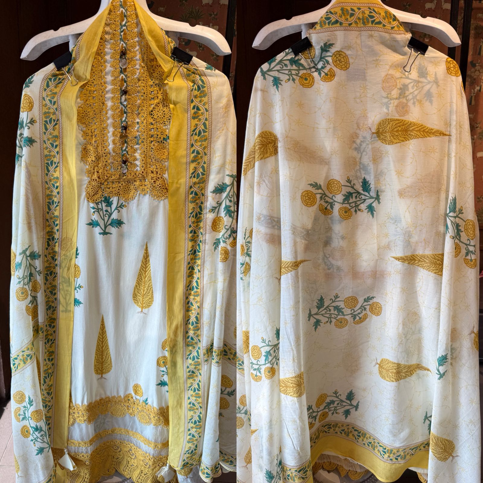 PURE COTTON JAIPURI BLOCK PRINTED UNSTITCHED SUIT