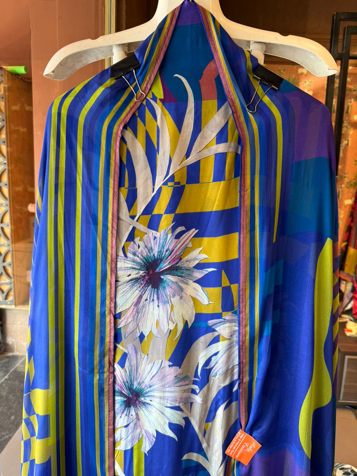 Digital geometric & floral printed Kurta