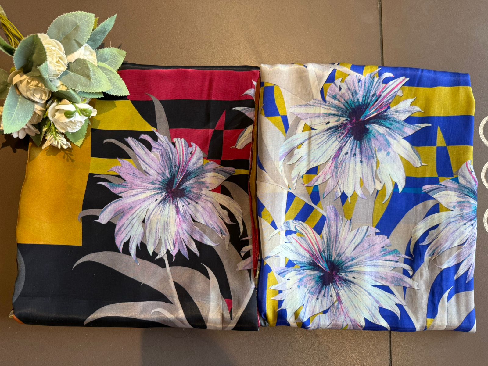 Digital geometric & floral printed Kurta