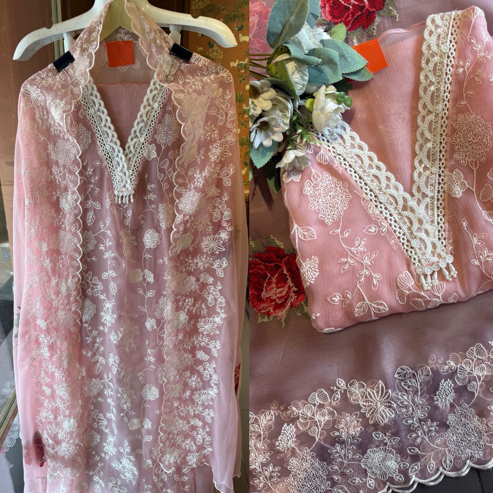 Beautiful Pakistani designer Embroidered Suit