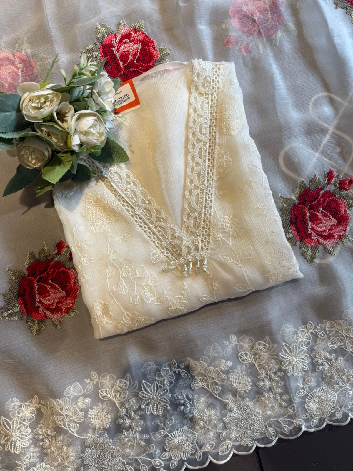 Beautiful Pakistani designer Embroidered Suit