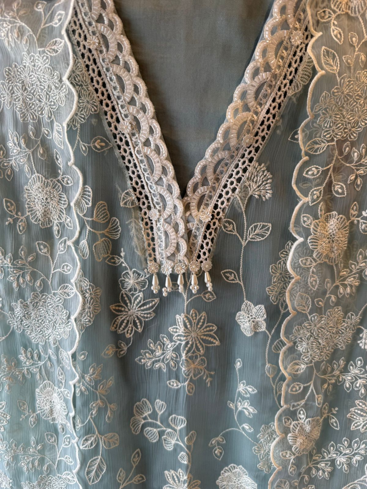 Beautiful Pakistani designer Embroidered Suit