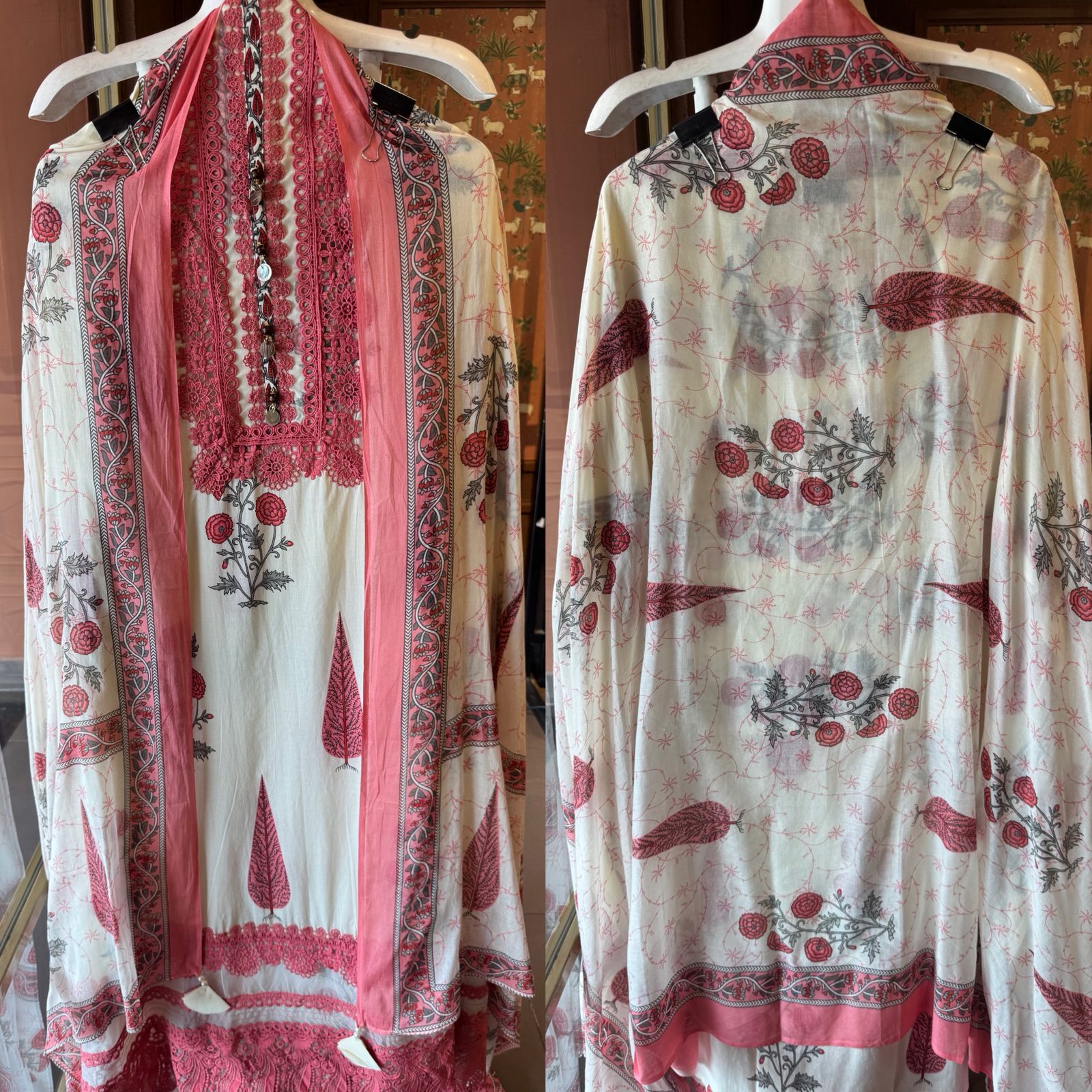 PURE COTTON JAIPURI BLOCK PRINTED UNSTITCHED SUIT