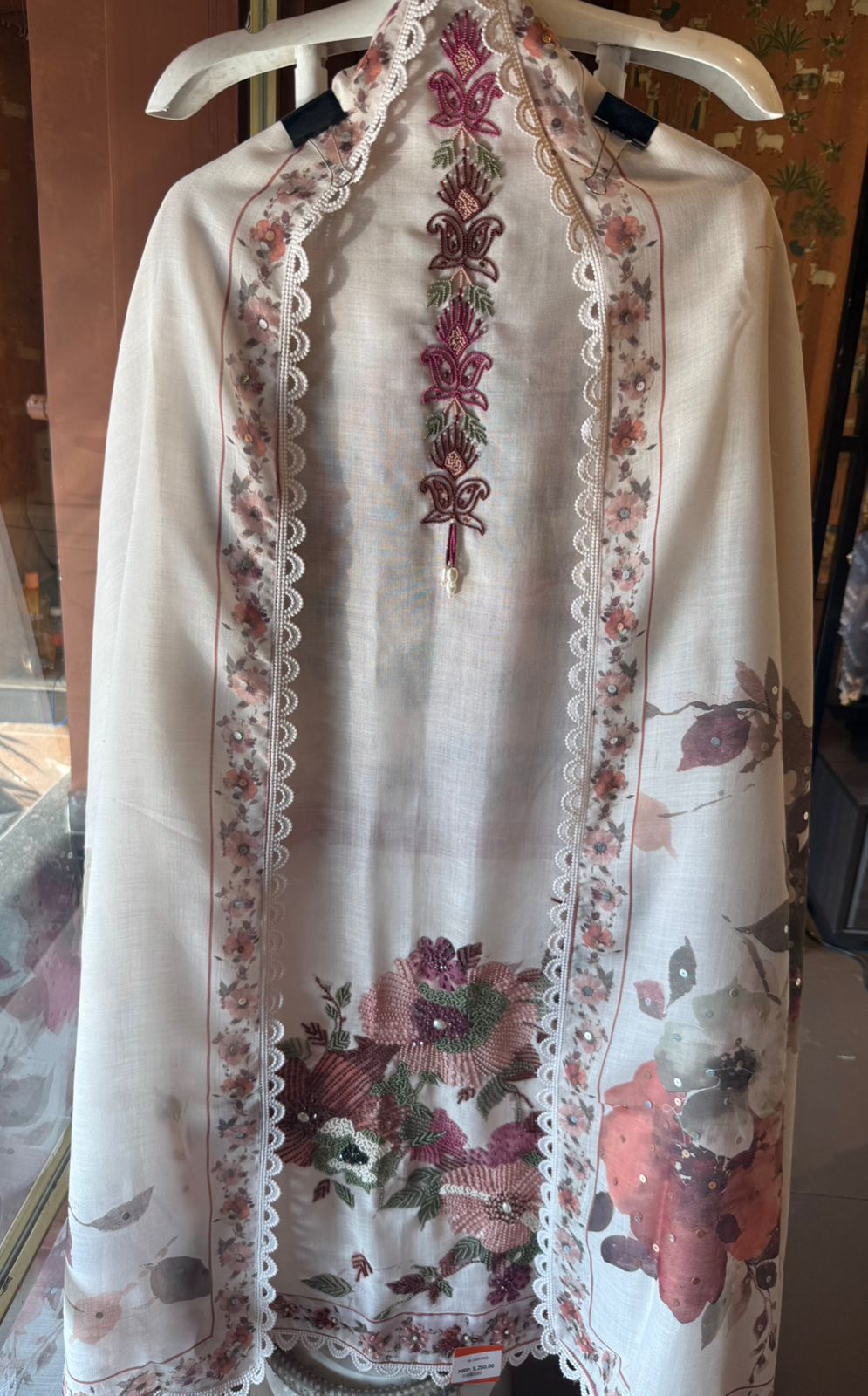 Blush Garden Floral Embroidered Suit Set