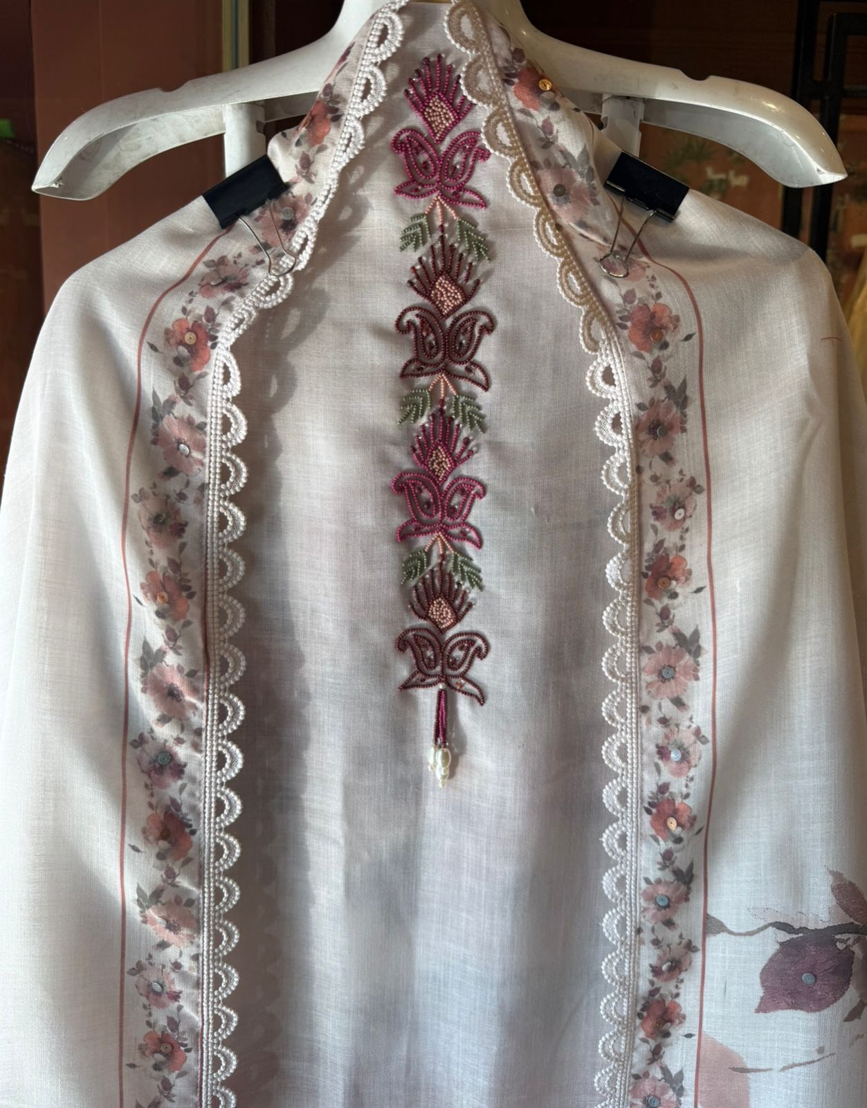 Blush Garden Floral Embroidered Suit Set
