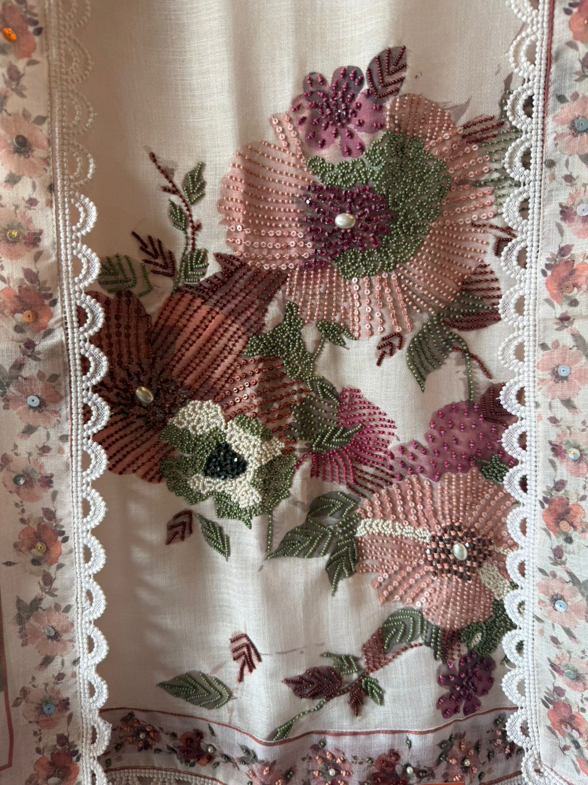 Blush Garden Floral Embroidered Suit Set