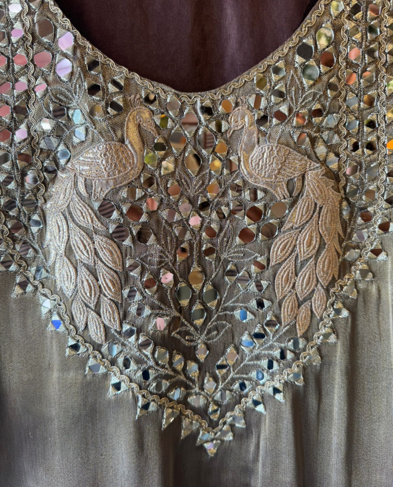 Peacock Mirror Work Designer Suit Set