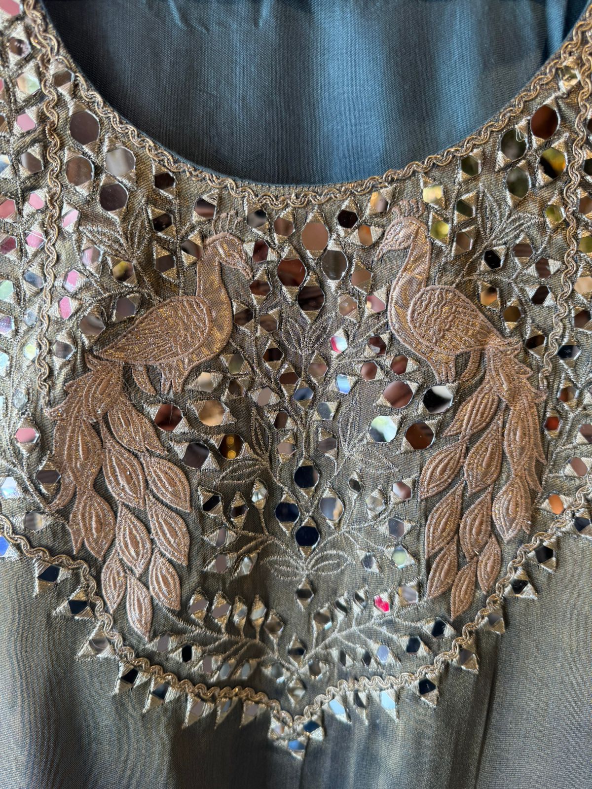 Peacock Mirror Work Designer Suit Set