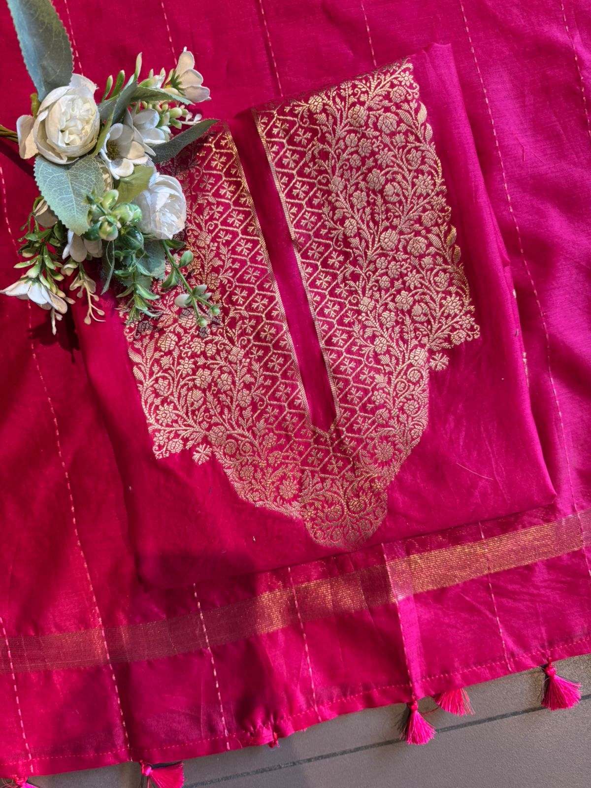 PURE CHANDERI SILK SUIT SET