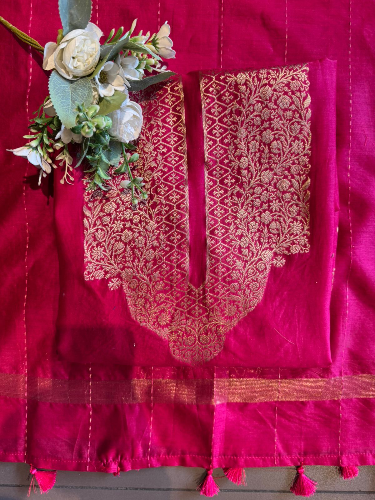 PURE CHANDERI SILK SUIT SET