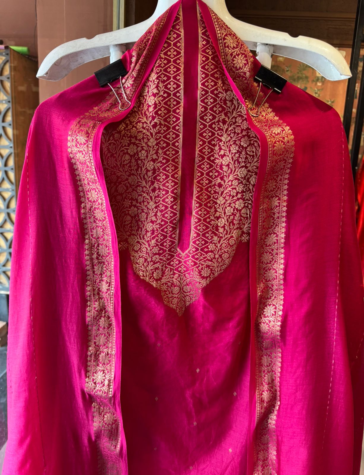 PURE CHANDERI SILK SUIT SET