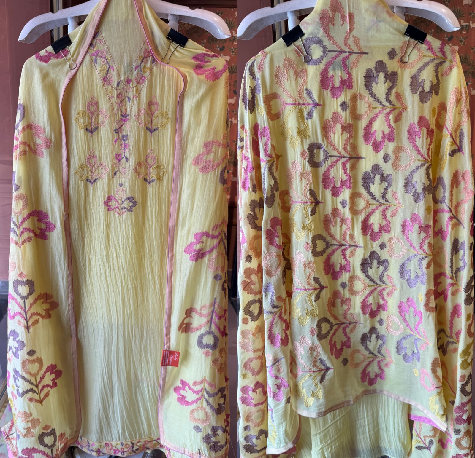 Pastel Mul cotton Unstitched Suit Set