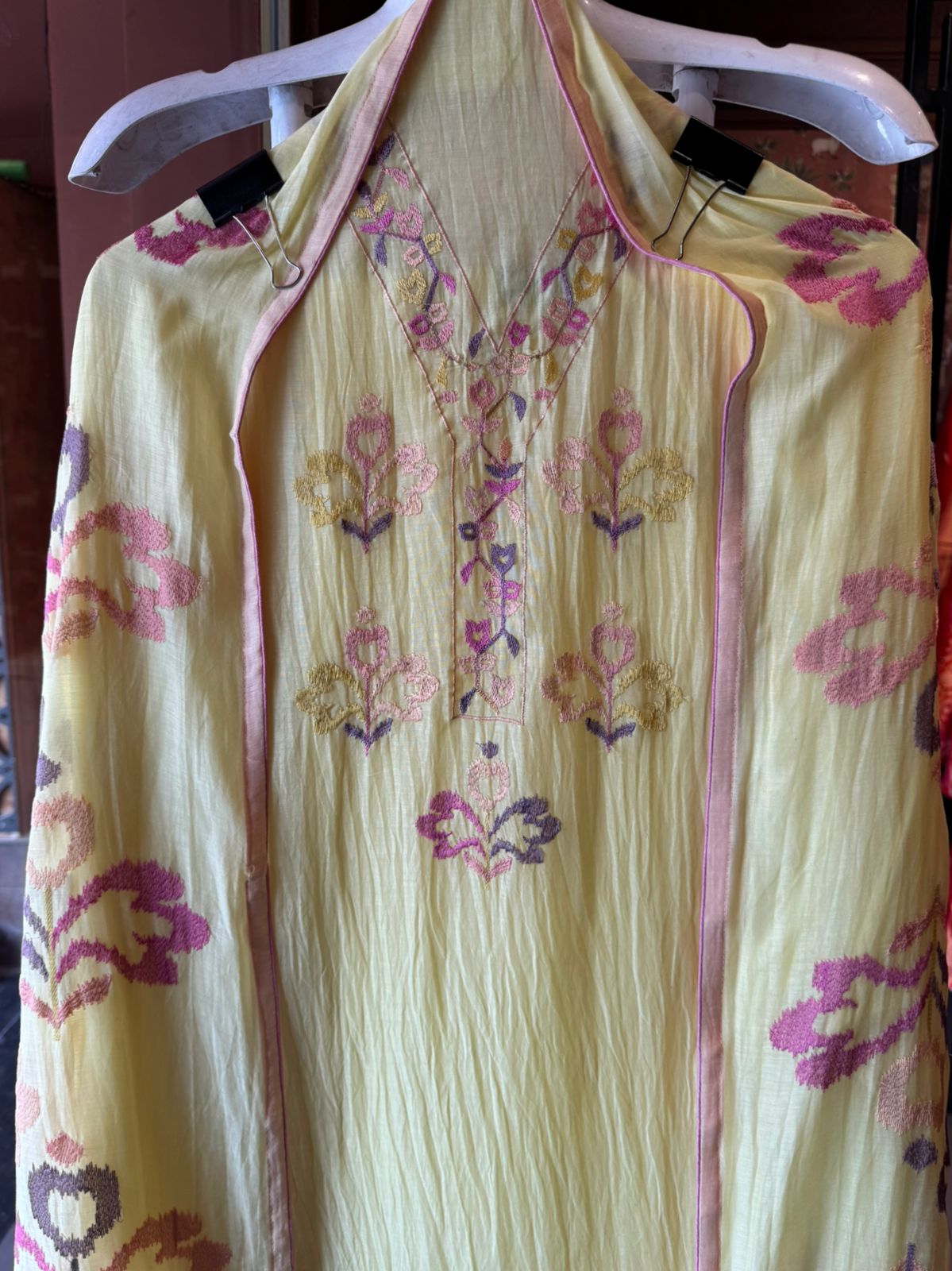 Pastel Mul cotton Unstitched Suit Set