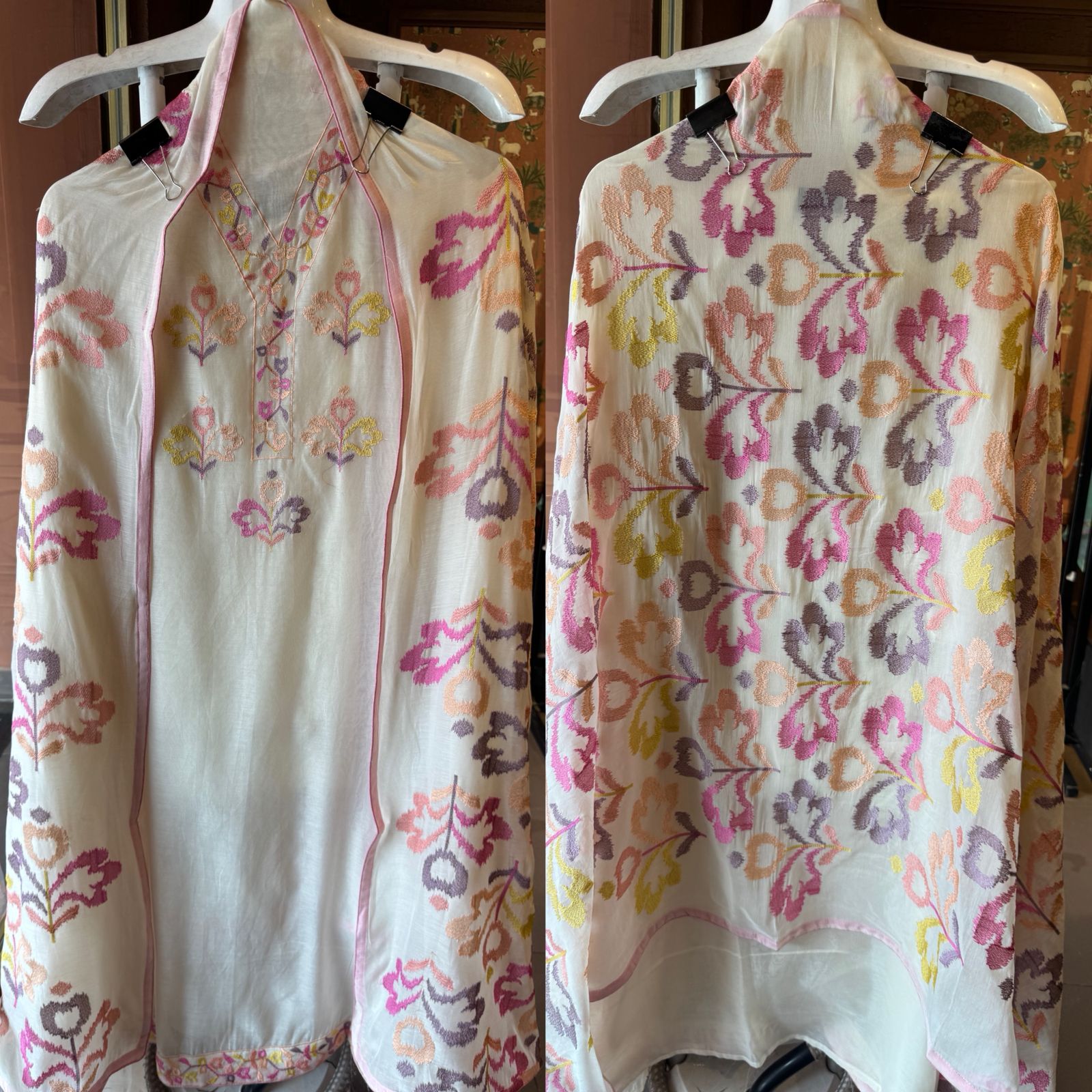 Pastel Mul cotton Unstitched Suit Set