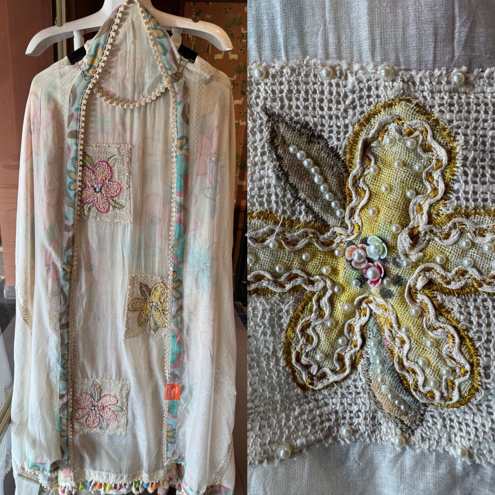 Ivory Pearl Handcrafted Suit Set