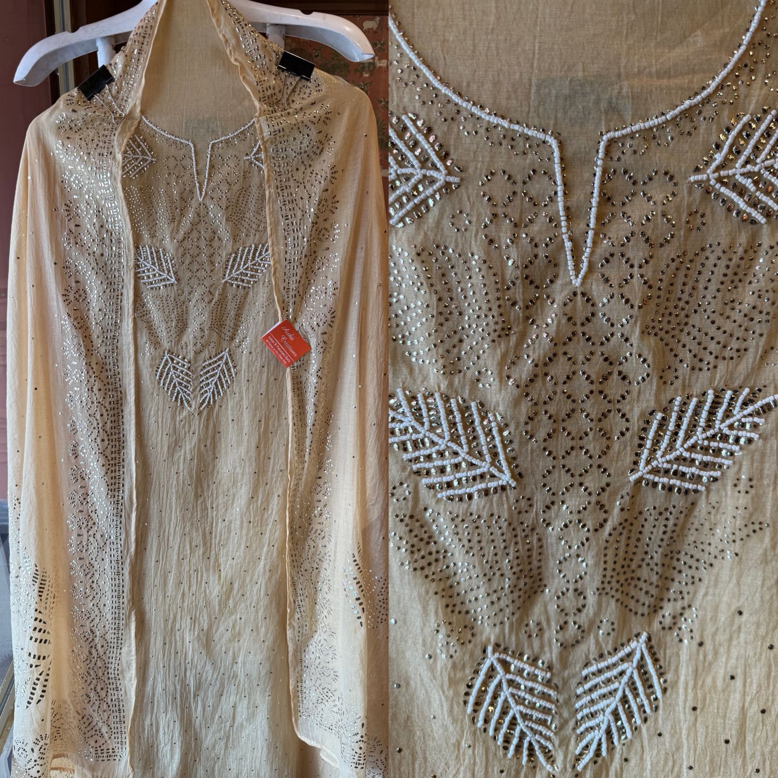 Mul chanderi Unstitched Suits