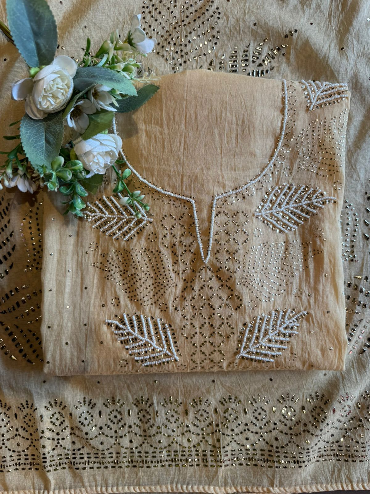 Mul chanderi Unstitched Suits