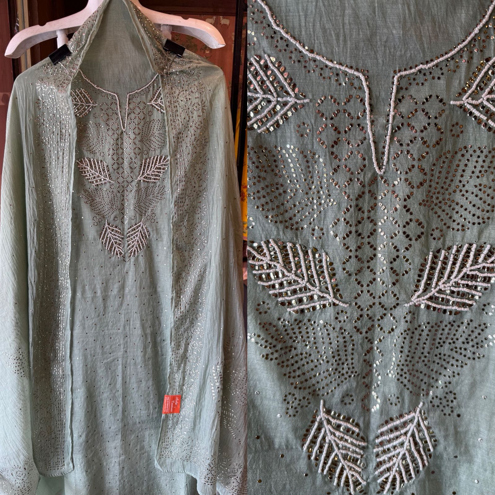 Mul chanderi Unstitched Suits