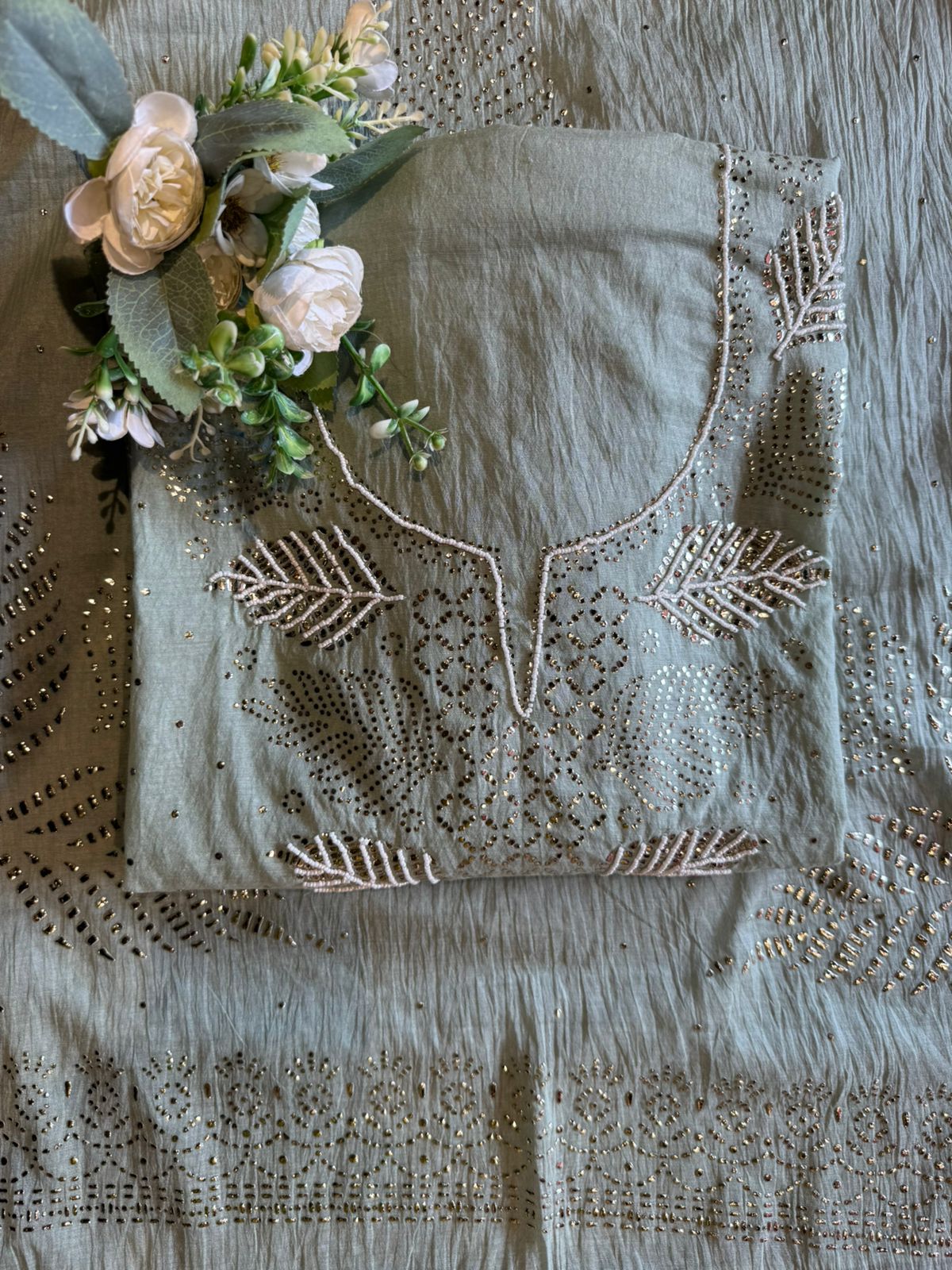 Mul chanderi Unstitched Suits