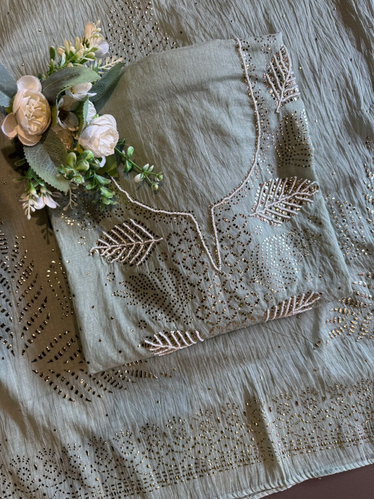 Mul chanderi Unstitched Suits