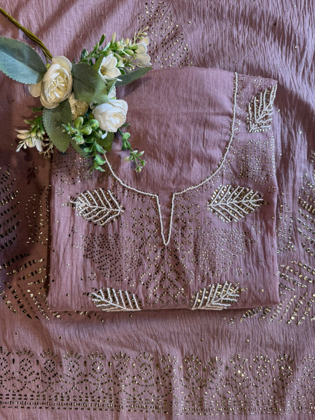 Mul chanderi Unstitched Suits