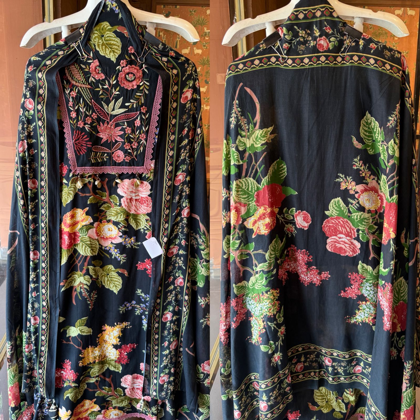 Pigeon Embroidered Suit set